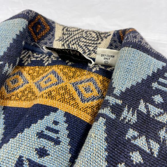 Flashback Southwestern Aztec Woven Cotton Jacket Women’s M Button Front Coat - Picture 8 of 9